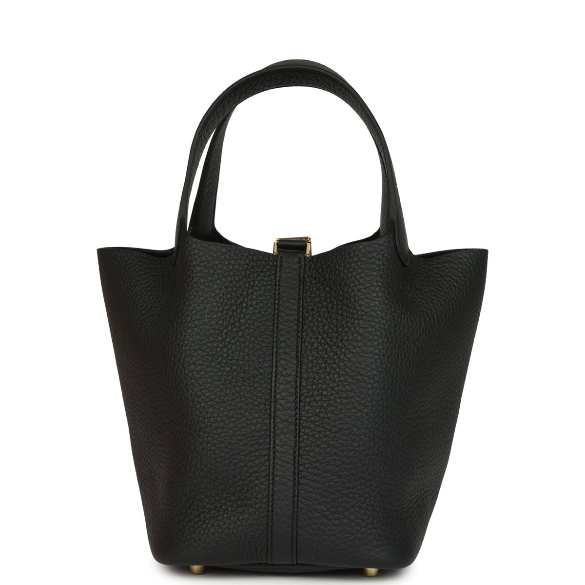 Hermes Picotin Lock 18 Black Clemence Gold Hardware Bag