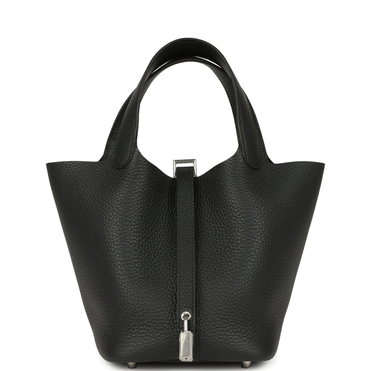 Hermes Picotin Lock 18 Black Clemence Palladium Hardware Bag