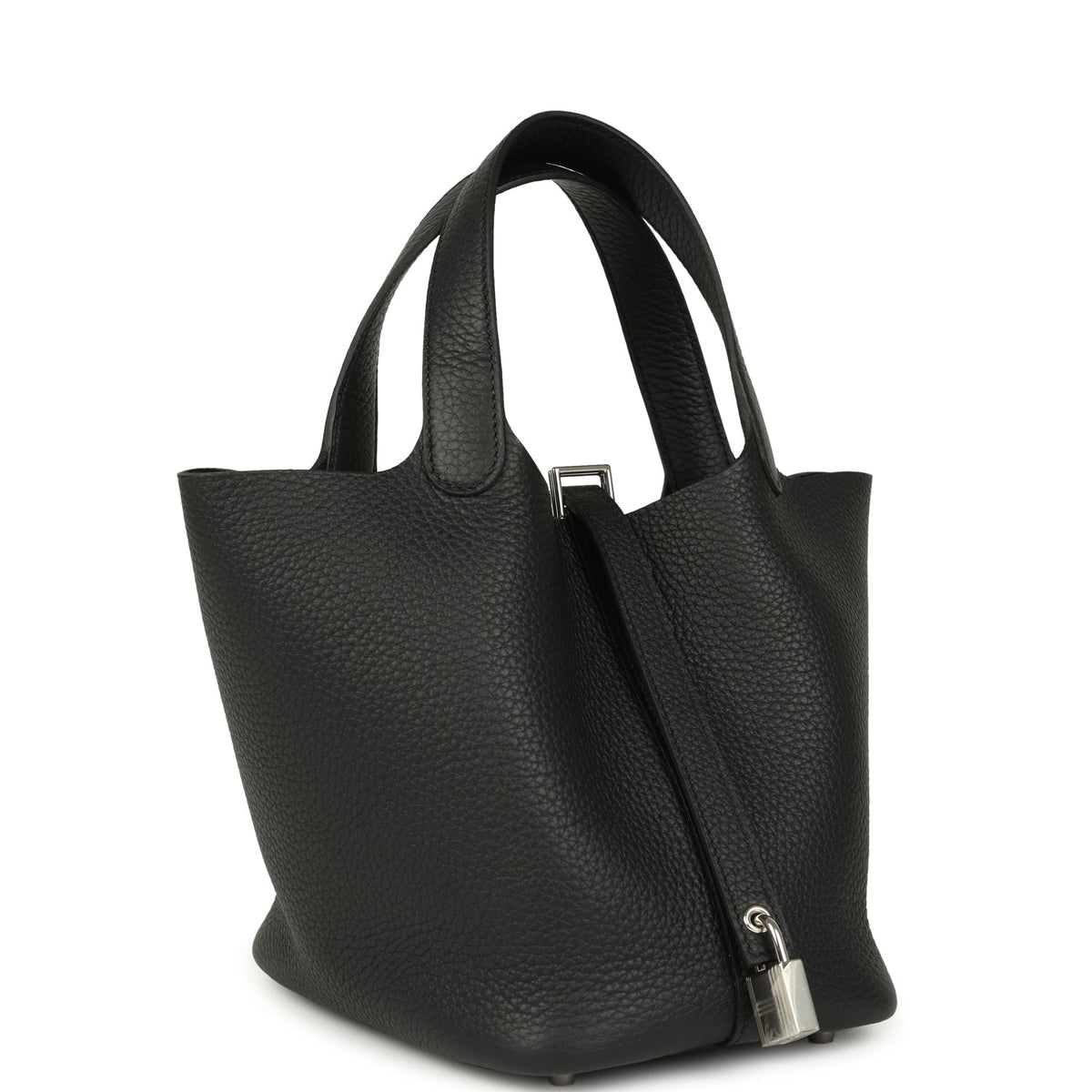 Hermes Picotin Lock 18 Black Clemence Palladium Hardware Bag