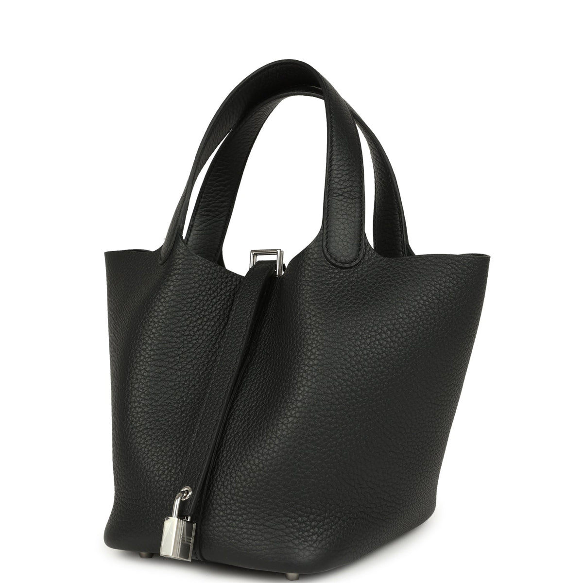 Hermes Picotin Lock 18 Black Clemence Palladium Hardware Bag