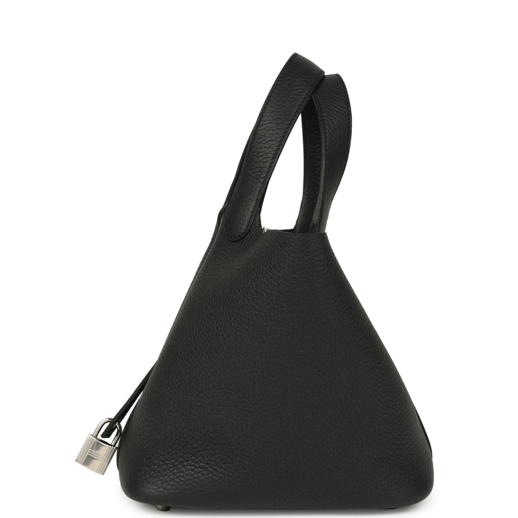 Hermes Picotin Lock 18 Black Clemence Palladium Hardware Bag