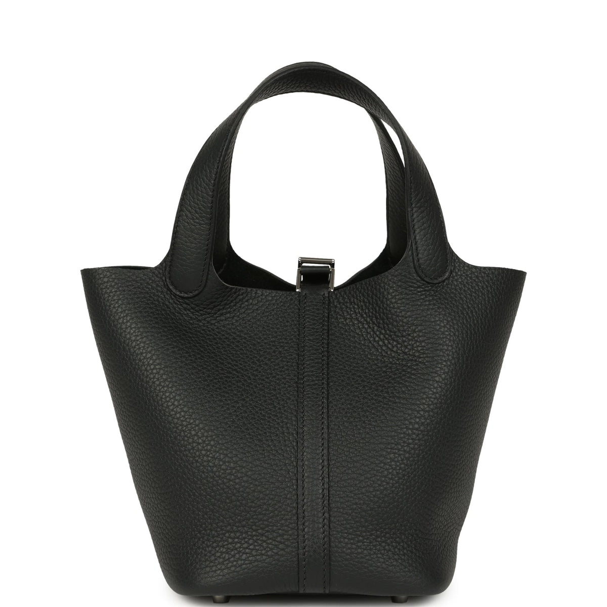 Hermes Picotin Lock 18 Black Clemence Palladium Hardware Bag