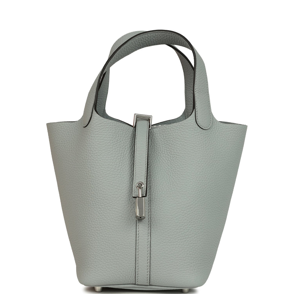 Hermes Picotin Lock 18 Bleu Glacier Palladium Hardware Bag