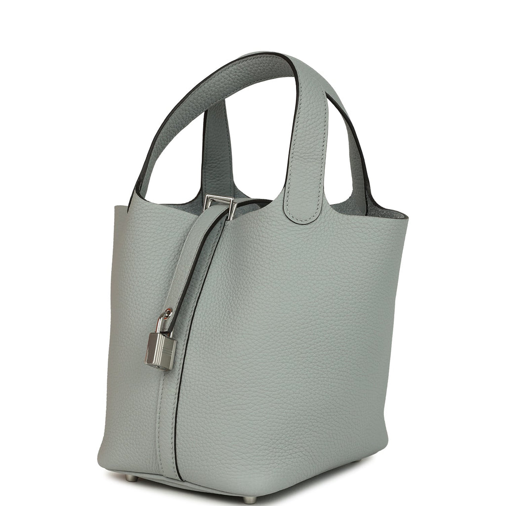 Hermes Picotin Lock 18 Bleu Glacier Palladium Hardware Bag