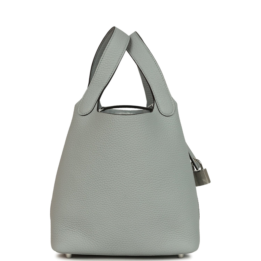 Hermes Picotin Lock 18 Bleu Glacier Palladium Hardware Bag
