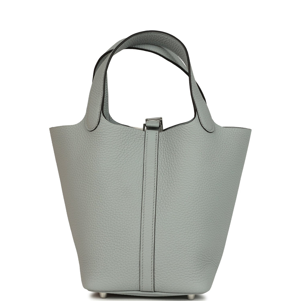 Hermes Picotin Lock 18 Bleu Glacier Palladium Hardware Bag