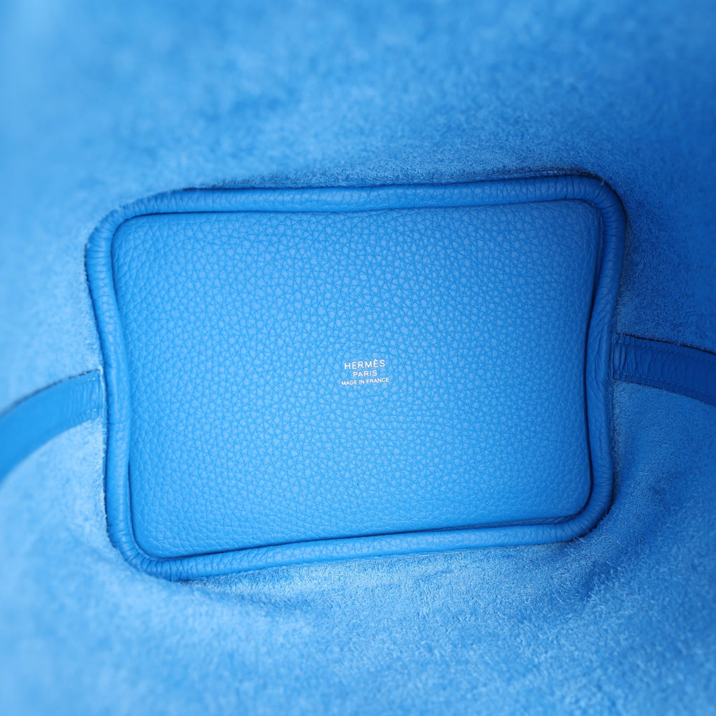 Hermes Picotin Lock 18 Bleu Hydra Palladium Hardware Bag