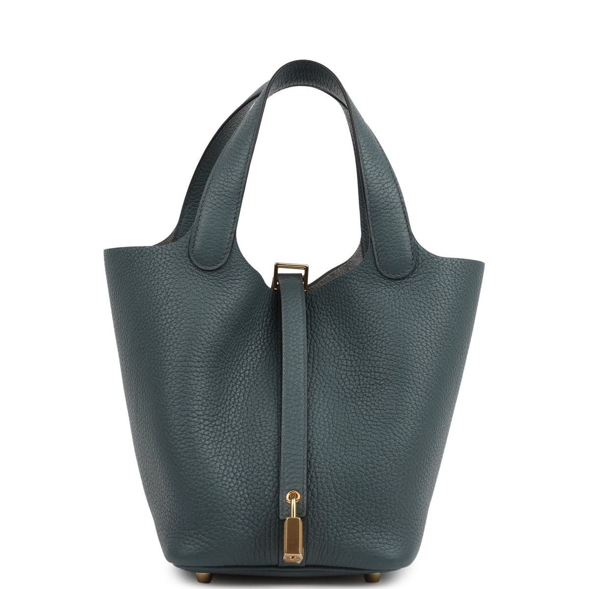 Hermes Picotin Lock 18 Bleu Orage Clemence Gold Hardware Bag