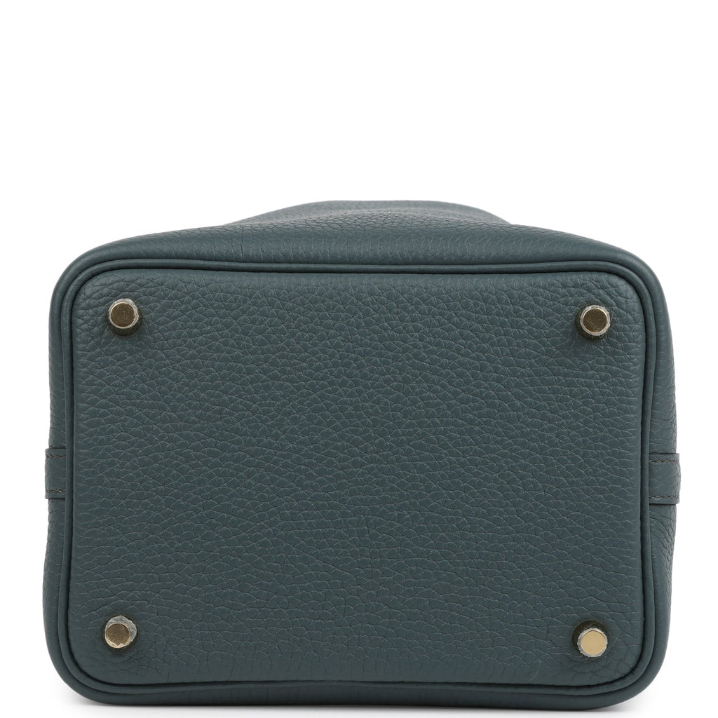 Hermes Picotin Lock 18 Bleu Orage Clemence Gold Hardware Bag