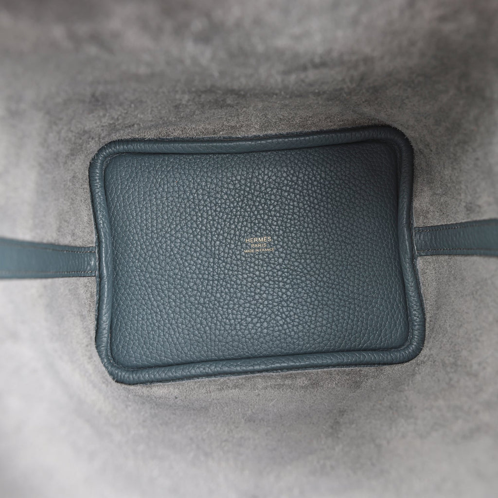 Hermes Picotin Lock 18 Bleu Orage Clemence Gold Hardware Bag