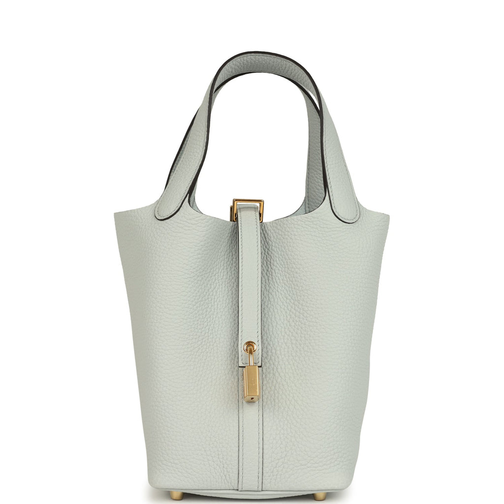 Hermes Picotin Lock 18 Bleu Pale Gold Hardware Bag