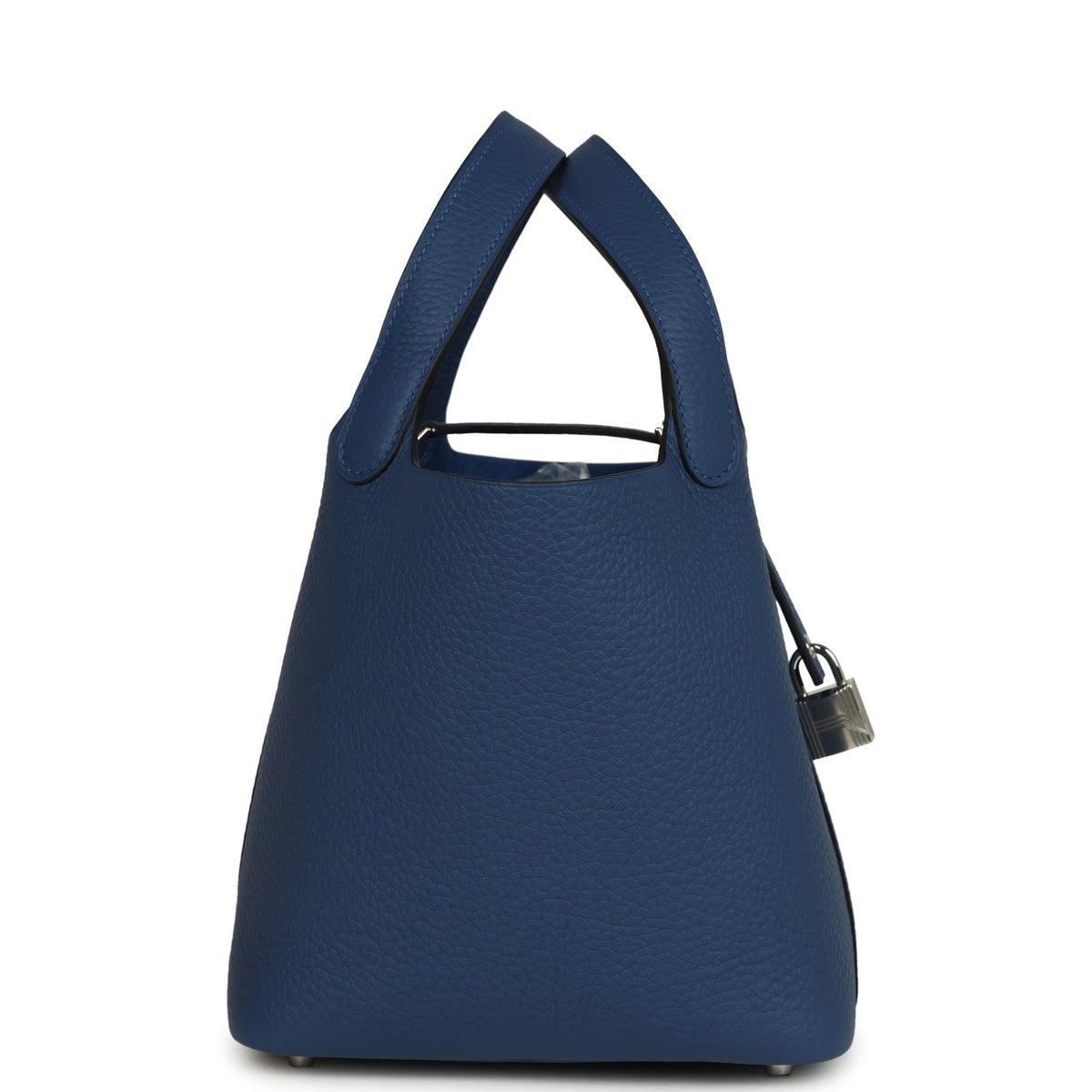Hermes Picotin Lock 18 Bleu Tie Palladium Hardware Bag