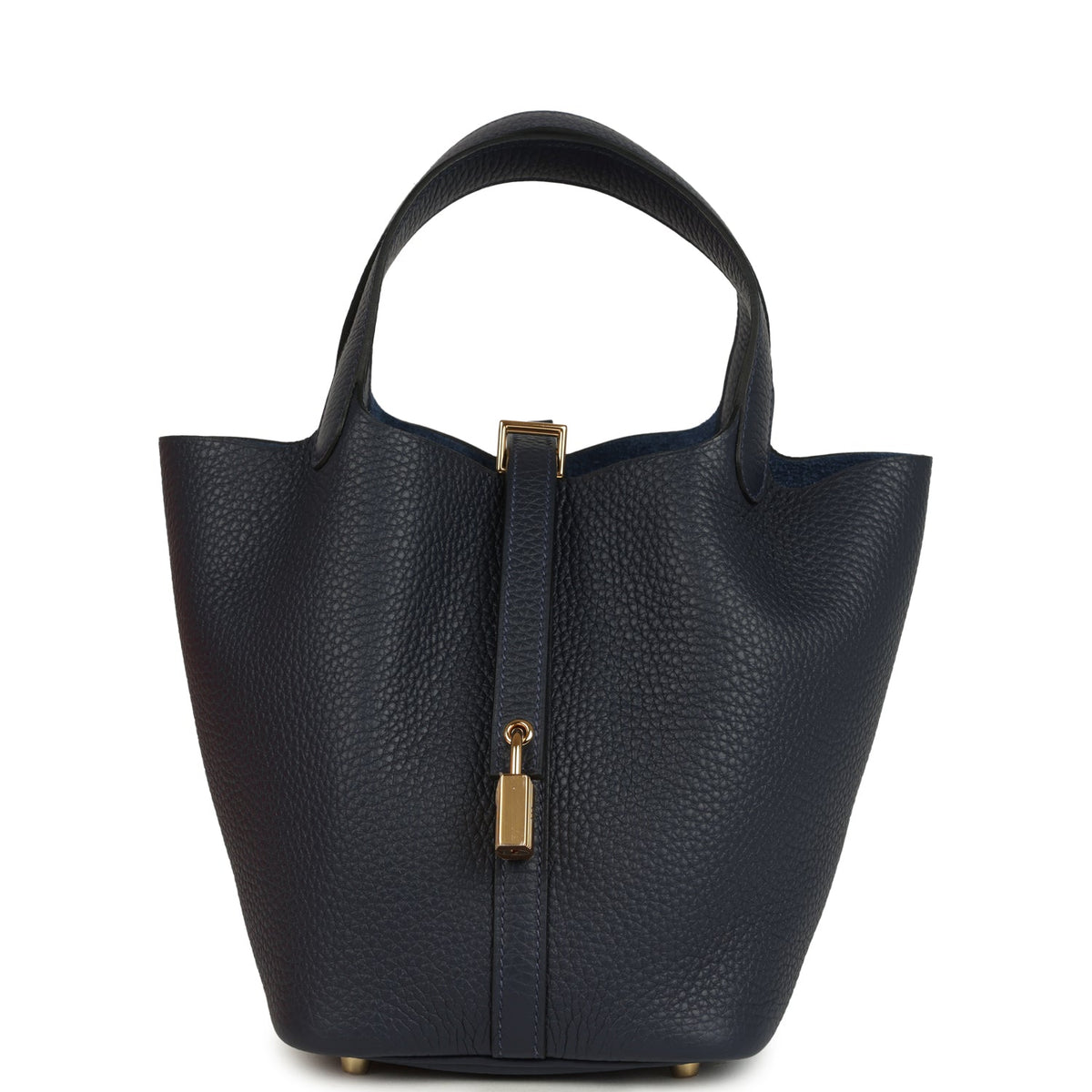 Hermes Picotin Lock 18 Bleu Tie Permabrass Hardware Bag