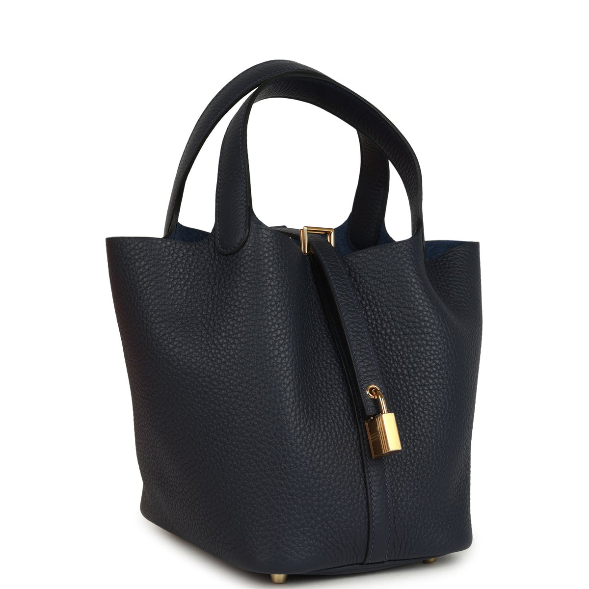 Hermes Picotin Lock 18 Bleu Tie Permabrass Hardware Bag
