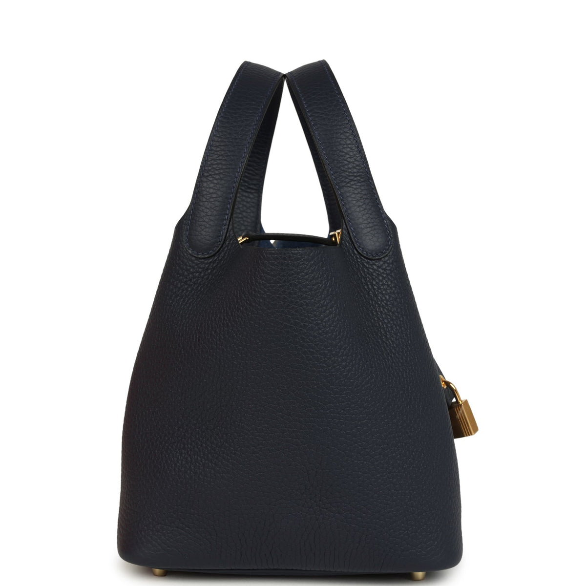 Hermes Picotin Lock 18 Bleu Tie Permabrass Hardware Bag
