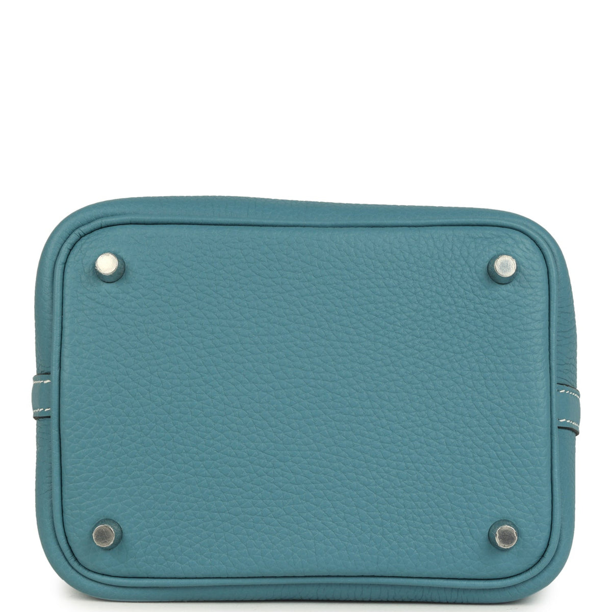 Hermes Picotin Lock 18 Blue Jean Clemence Palladium Hardware Bag
