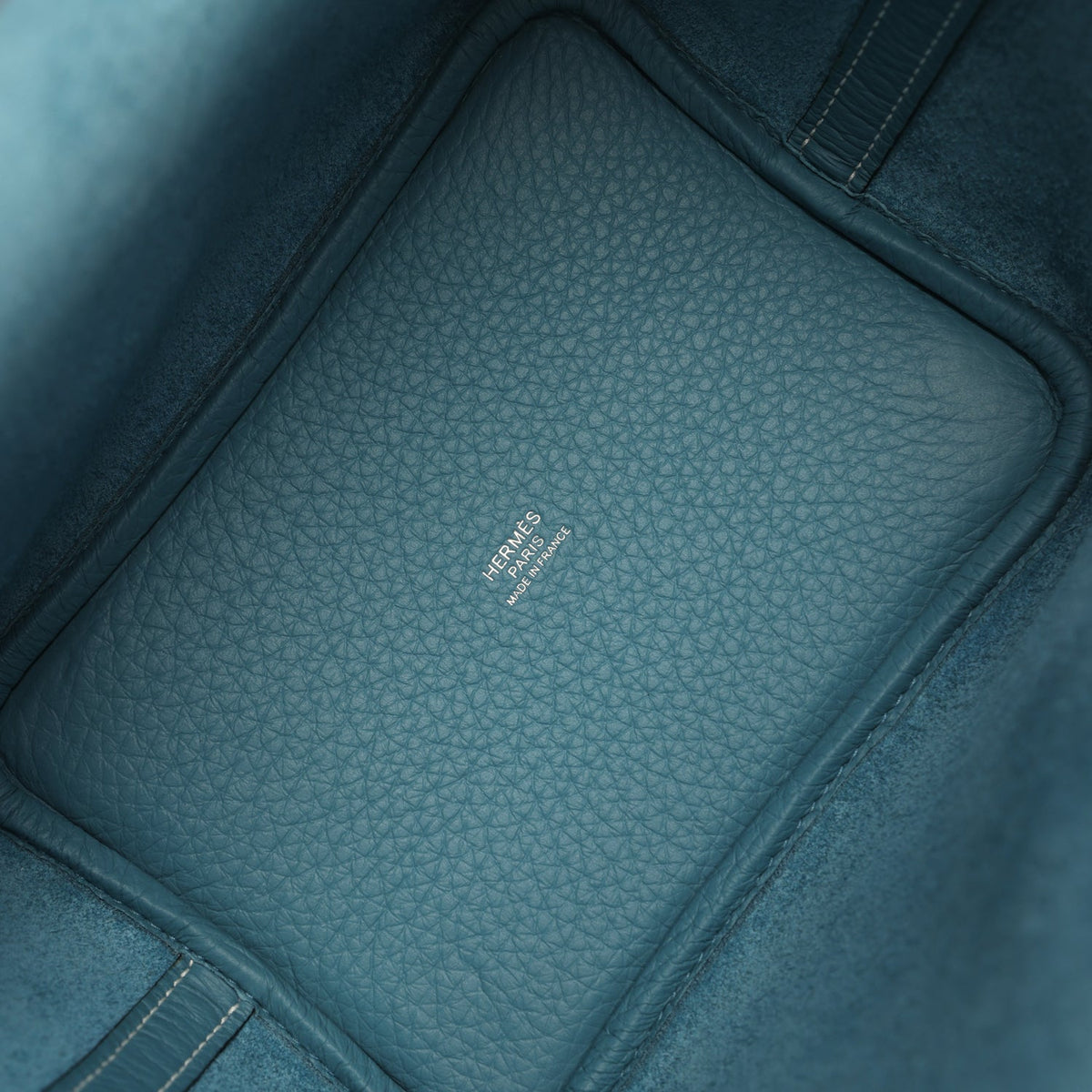 Hermes Picotin Lock 18 Blue Jean Clemence Palladium Hardware Bag