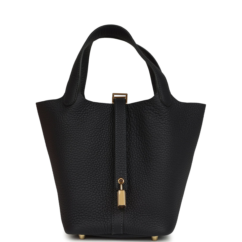 Hermes Picotin Lock 18 Caban Clemence Gold Hardware Bag