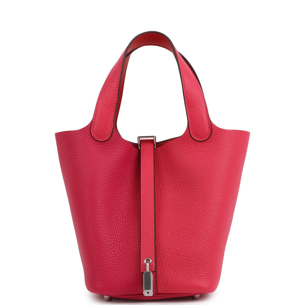 Hermes Picotin Lock 18 Casaque Rose Extreme and Rose Mexico Palladium Hardware Bag