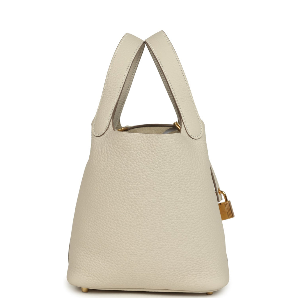 Hermes Picotin Lock 18 Craie Clemence Gold Hardware Bag