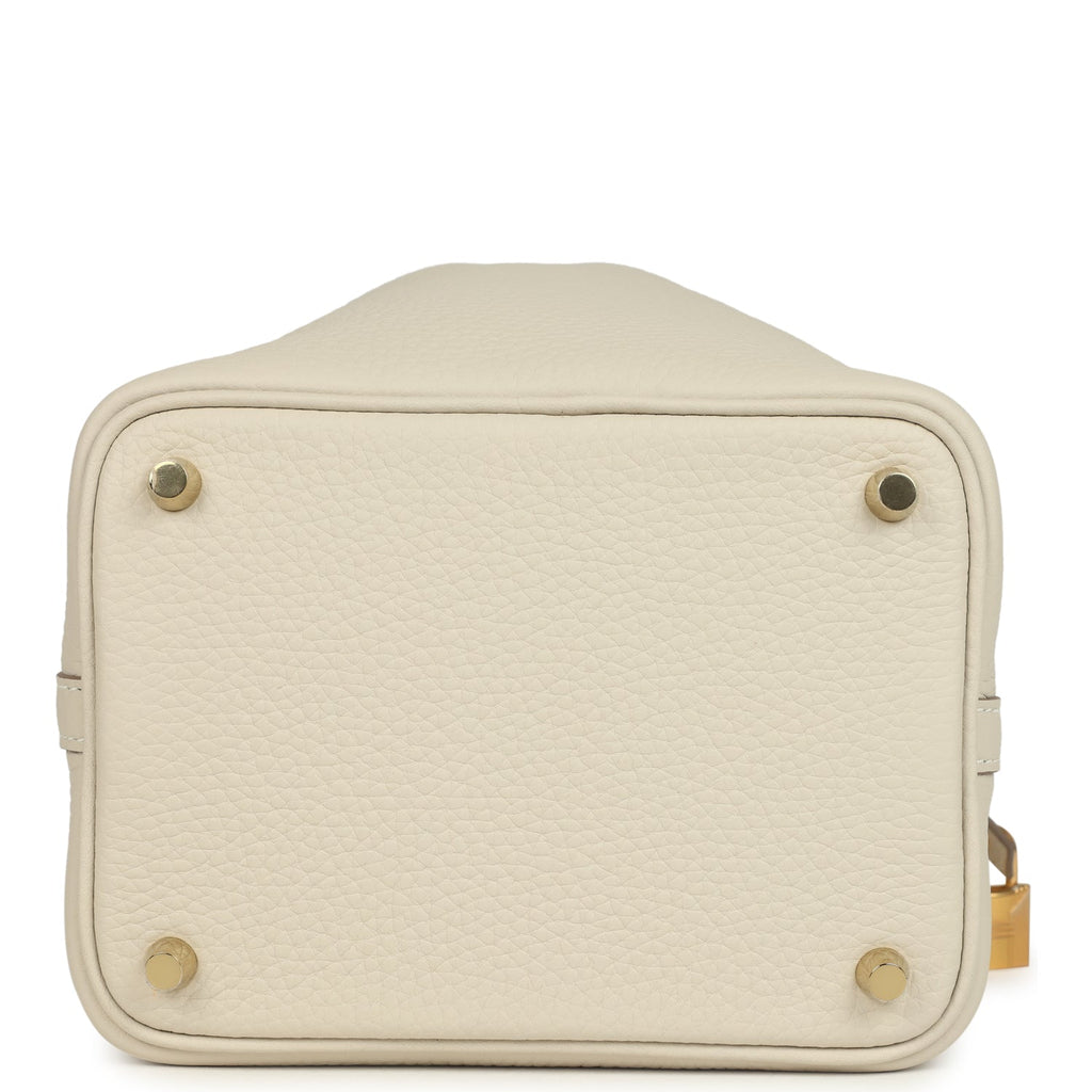 Hermes Picotin Lock 18 Craie Clemence Gold Hardware Bag