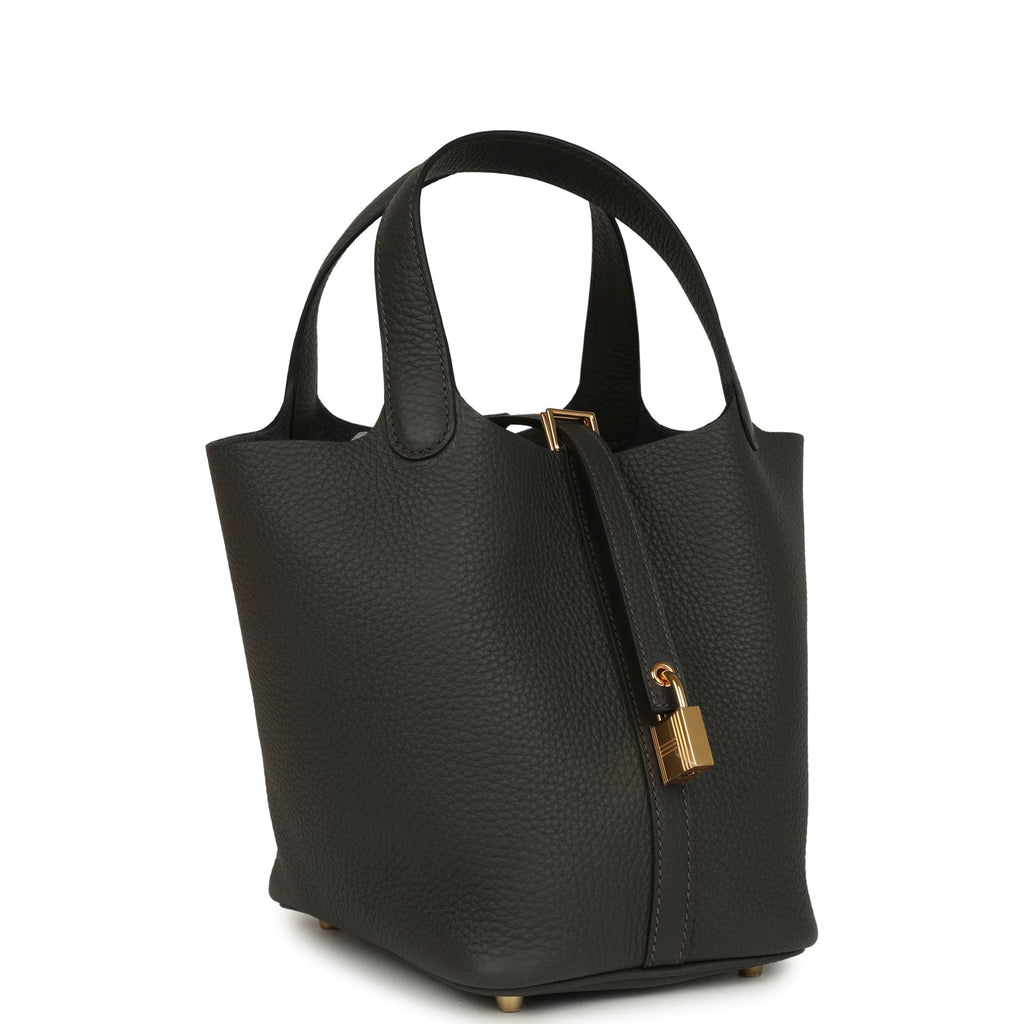 Hermes Picotin Lock 18 Dark Bronze Gold Hardware Bag