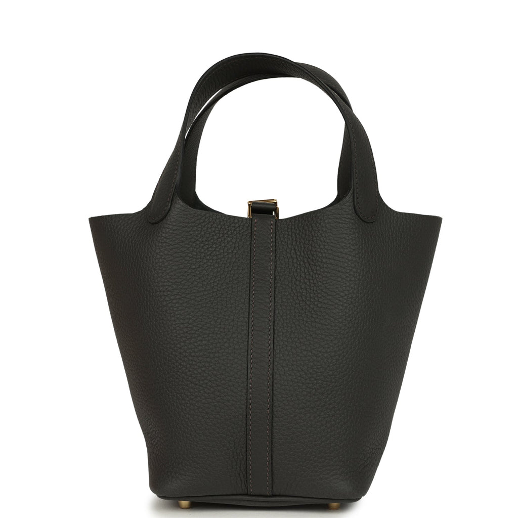 Hermes Picotin Lock 18 Dark Bronze Gold Hardware Bag