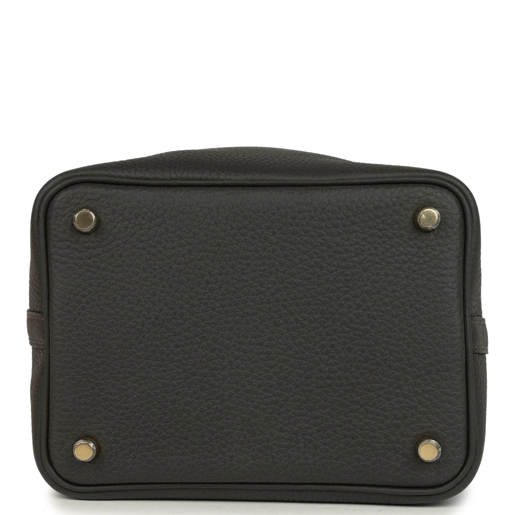 Hermes Picotin Lock 18 Dark Bronze Gold Hardware Bag