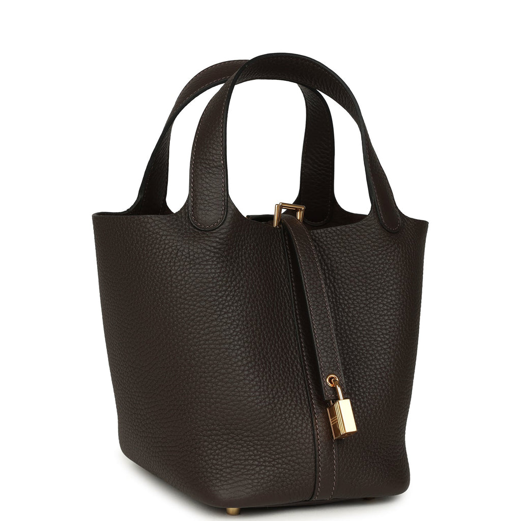 Hermes Picotin Lock 18 Ebene Gold Hardware Bag