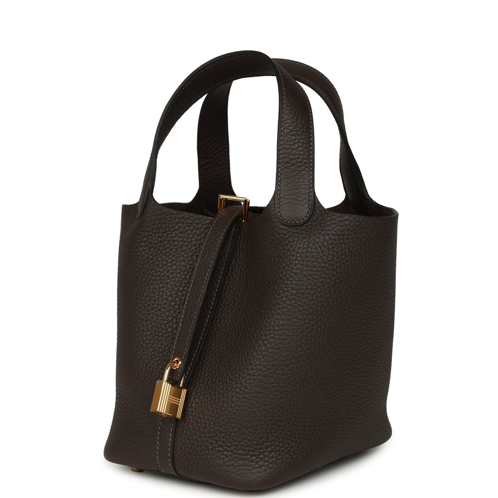 Hermes Picotin Lock 18 Ebene Gold Hardware Bag