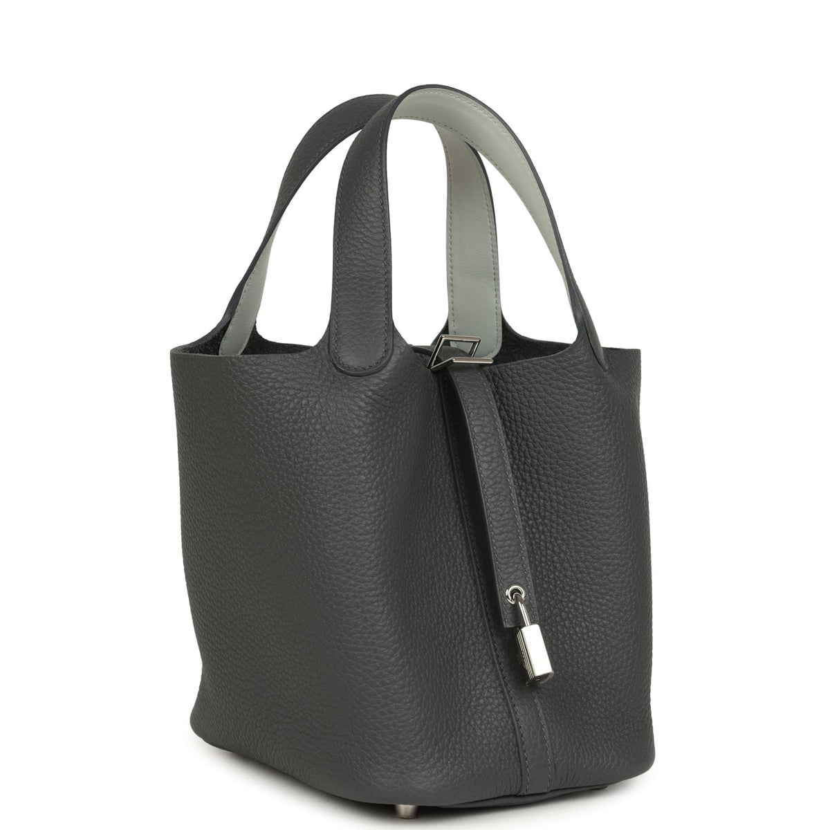 Hermes Picotin Lock 18 Eclat Ardoise Clemence and Gris Pantin Swift Palladium Hardware Bag