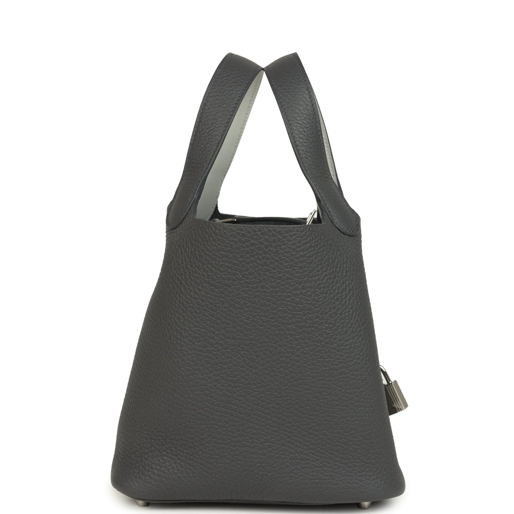 Hermes Picotin Lock 18 Eclat Ardoise Clemence and Gris Pantin Swift Palladium Hardware Bag