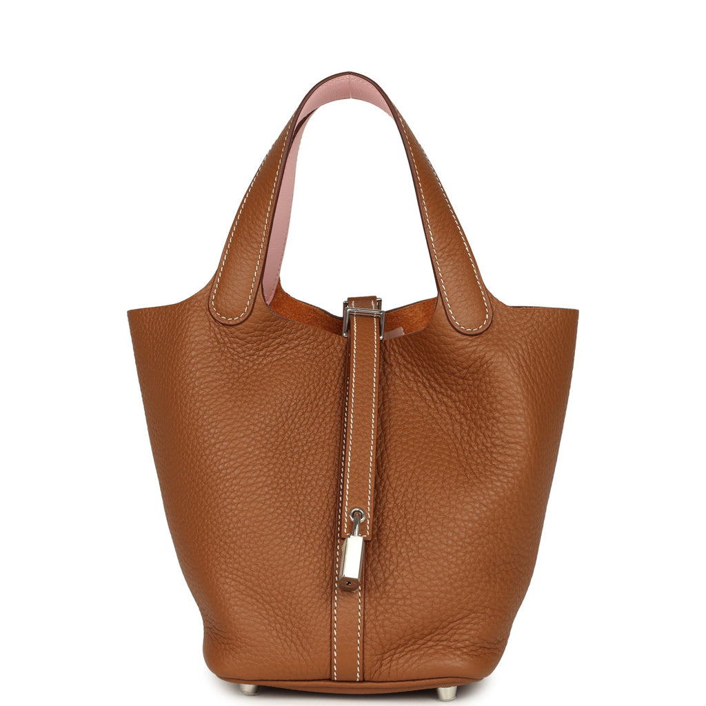 Hermes Picotin Lock 18 Eclat Gold and Rose Sakura Palladium Hardware Bag