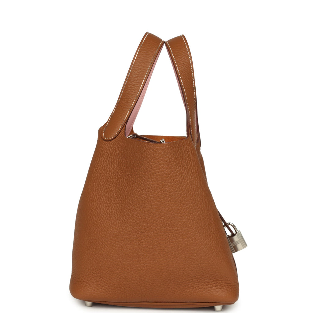 Hermes Picotin Lock 18 Eclat Gold and Rose Sakura Palladium Hardware Bag