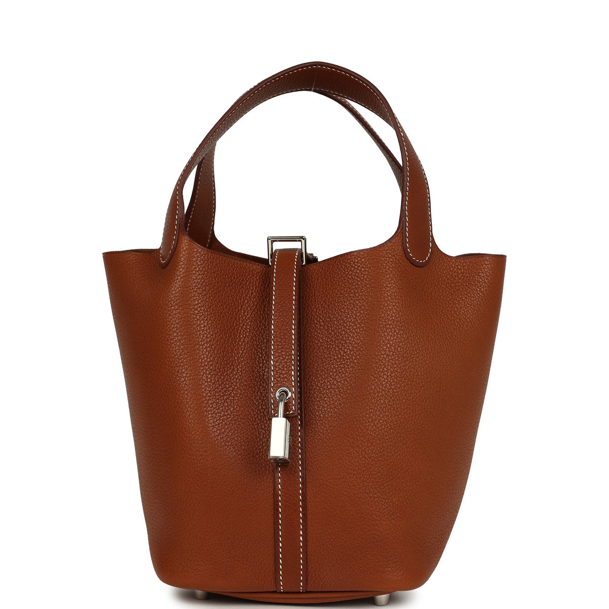 Hermes Picotin Lock 18 Fauve Barenia Faubourg Palladium Hardware Bag