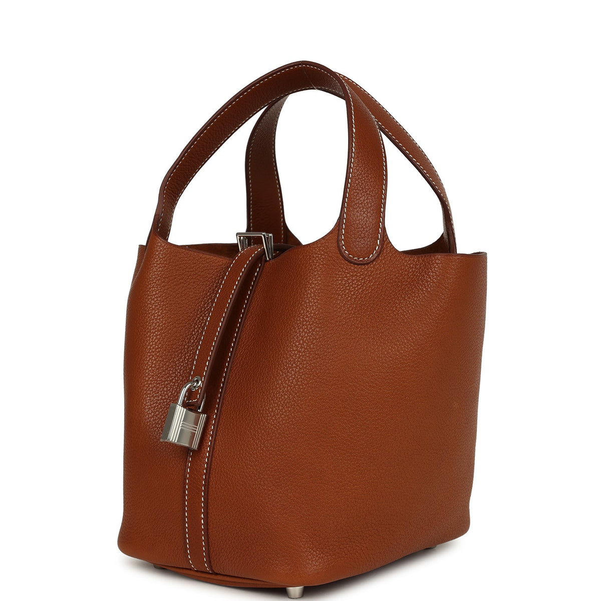 Hermes Picotin Lock 18 Fauve Barenia Faubourg Palladium Hardware Bag