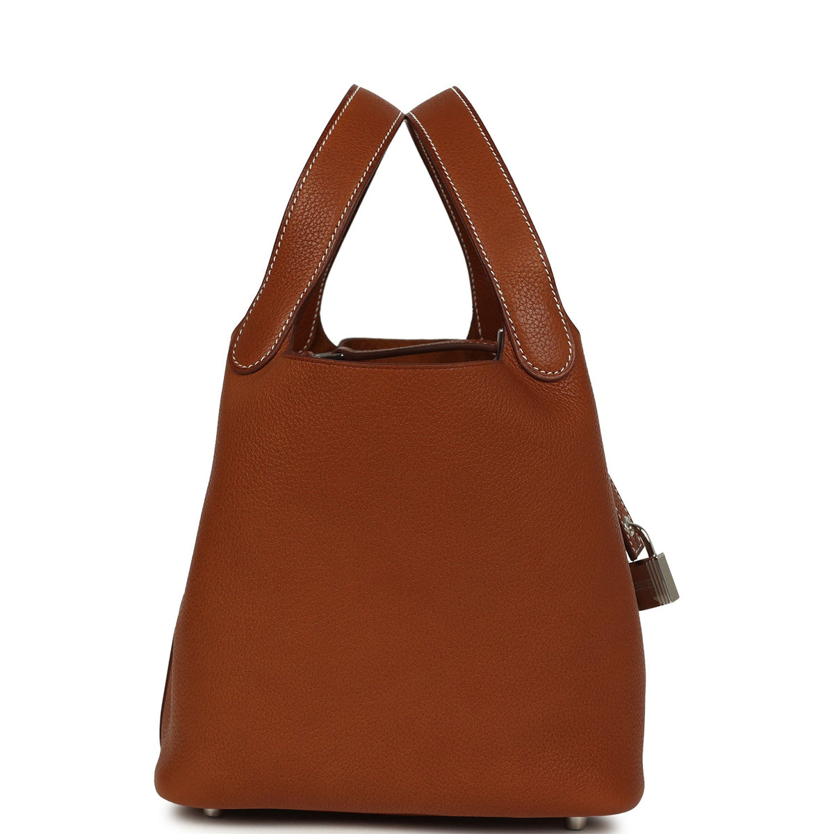 Hermes Picotin Lock 18 Fauve Barenia Faubourg Palladium Hardware Bag
