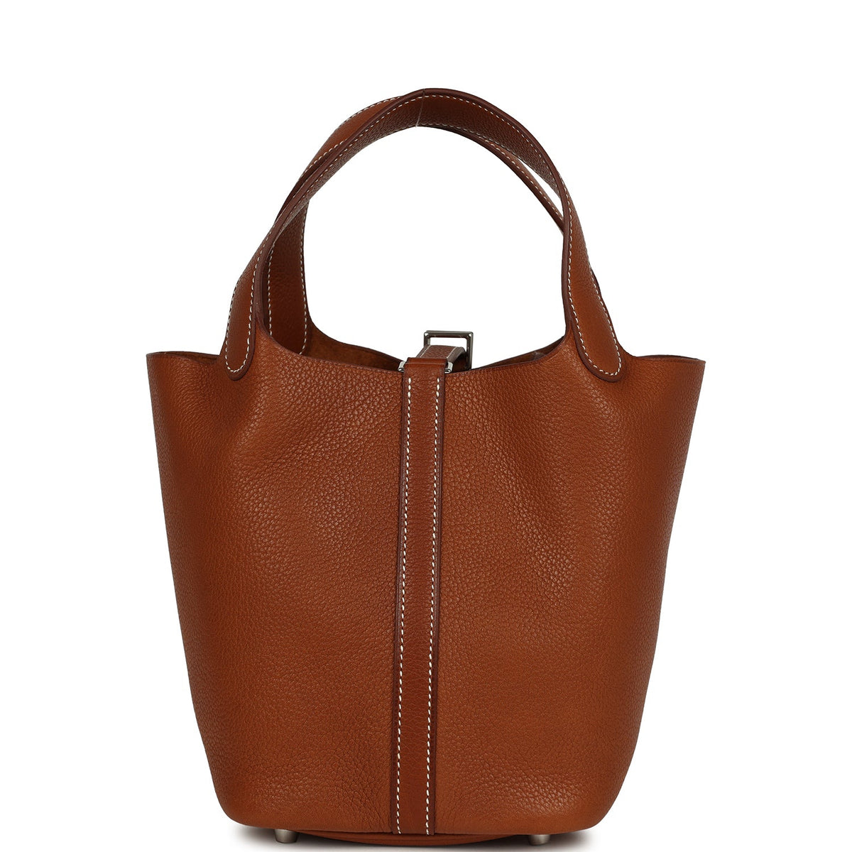 Hermes Picotin Lock 18 Fauve Barenia Faubourg Palladium Hardware Bag