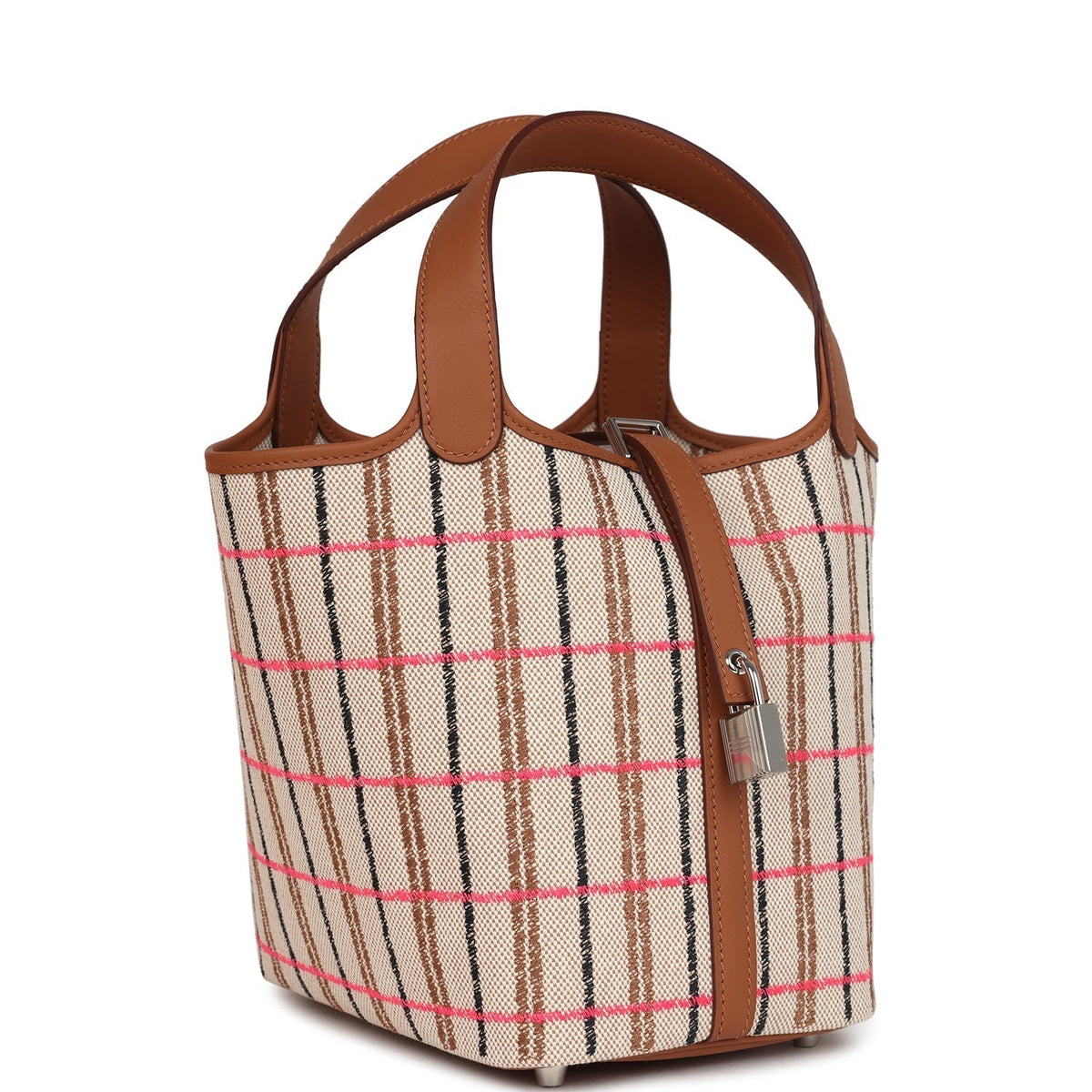 Hermes Picotin Lock 18 Gold, Ecru-Beige, Rose Pop, Black Toile H and Fauve Swift and Toile H Palladium Hardware  Bag