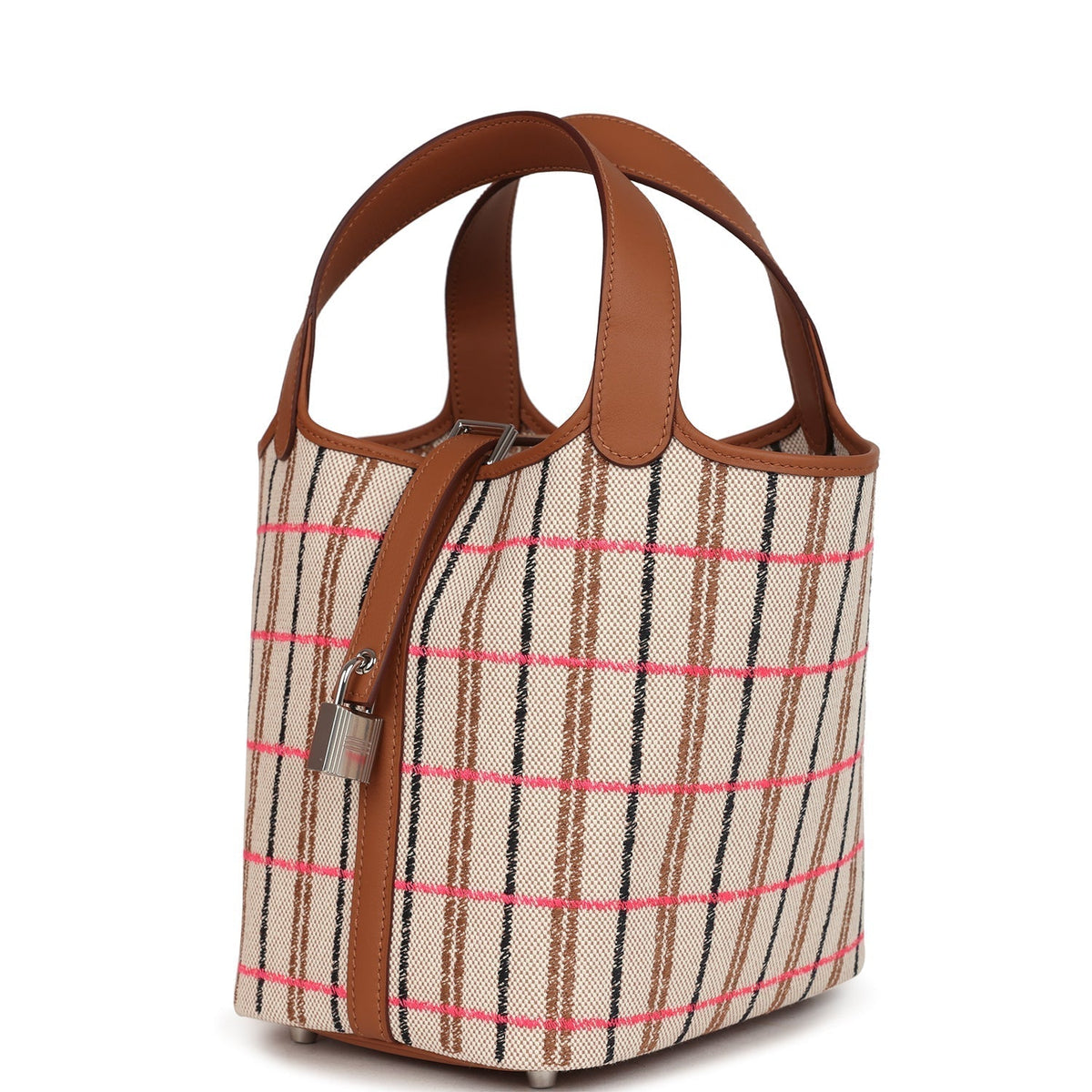 Hermes Picotin Lock 18 Gold, Ecru-Beige, Rose Pop, Black Toile H and Fauve Swift and Toile H Palladium Hardware  Bag