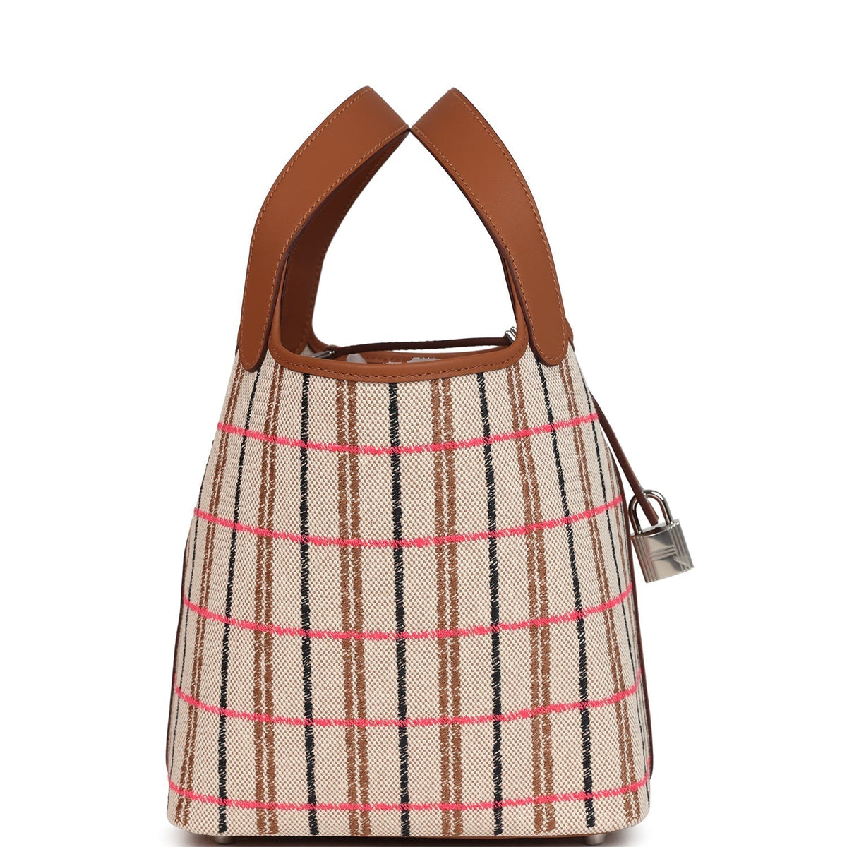 Hermes Picotin Lock 18 Gold, Ecru-Beige, Rose Pop, Black Toile H and Fauve Swift and Toile H Palladium Hardware  Bag