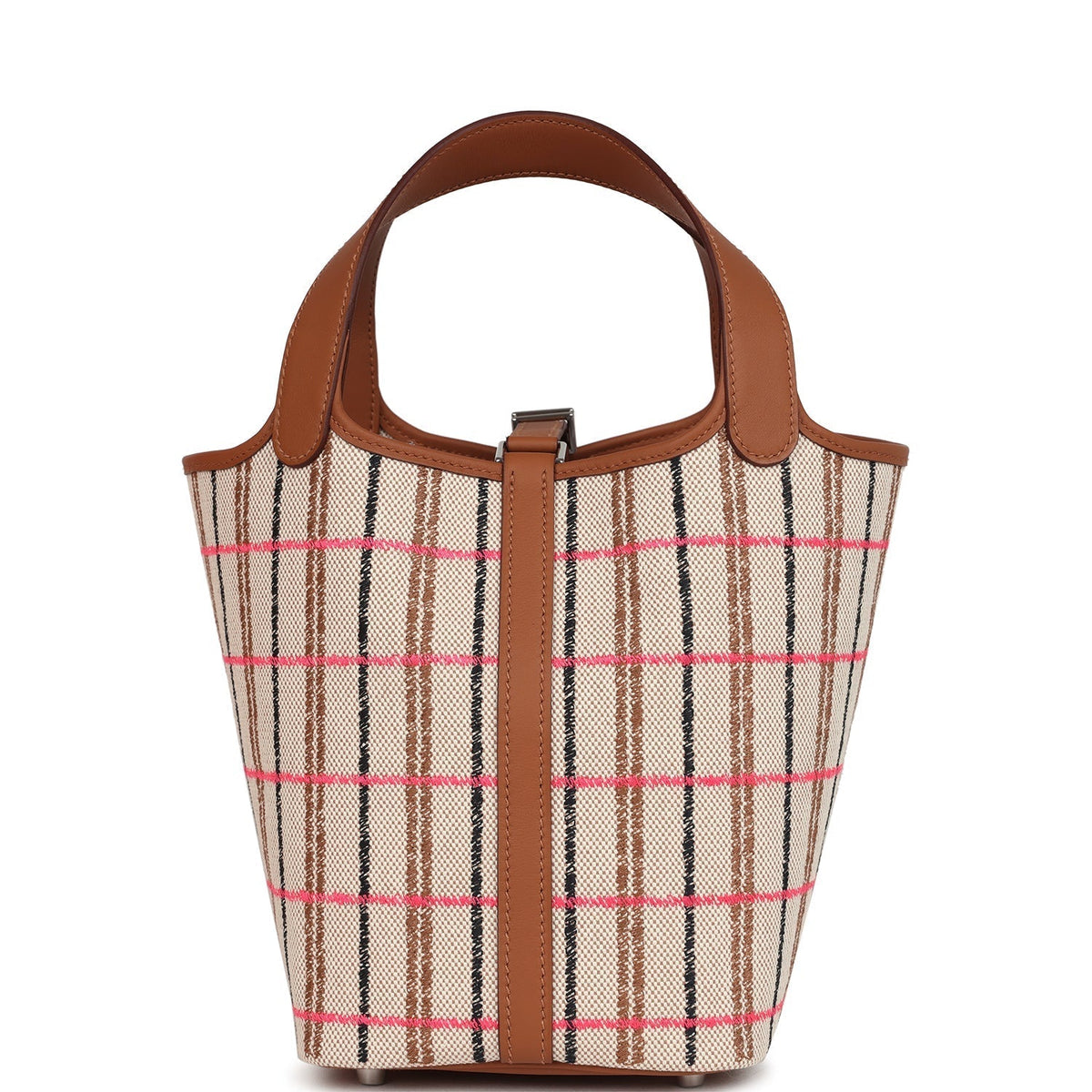 Hermes Picotin Lock 18 Gold, Ecru-Beige, Rose Pop, Black Toile H and Fauve Swift and Toile H Palladium Hardware  Bag