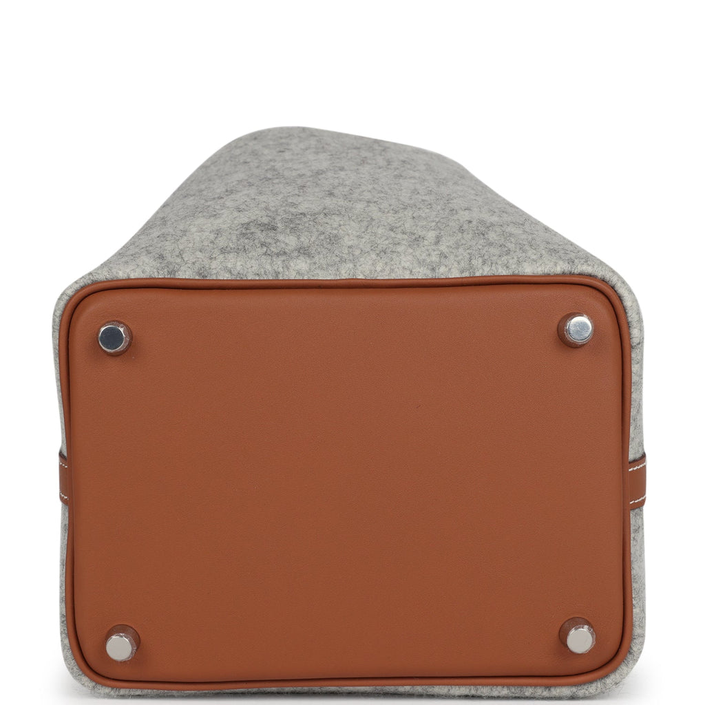 Hermes Picotin Lock 18 Gris Clair Feutre and Gold Swift Palladium Hardware Bag