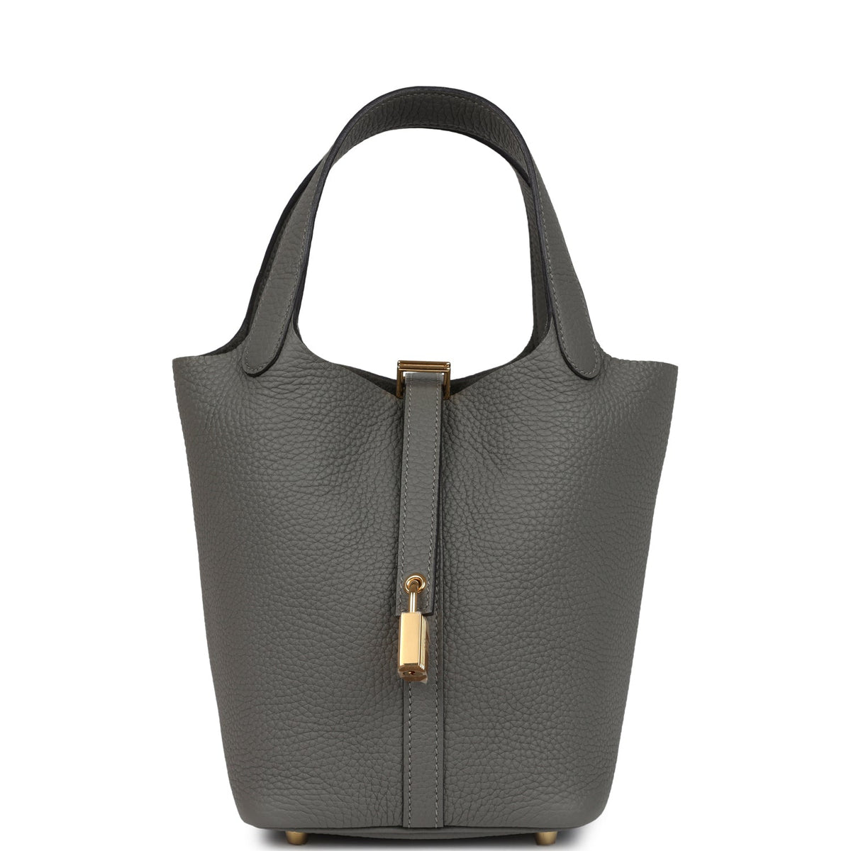 Hermes Picotin Lock 18 Gris Meyer Gold Hardware Bag