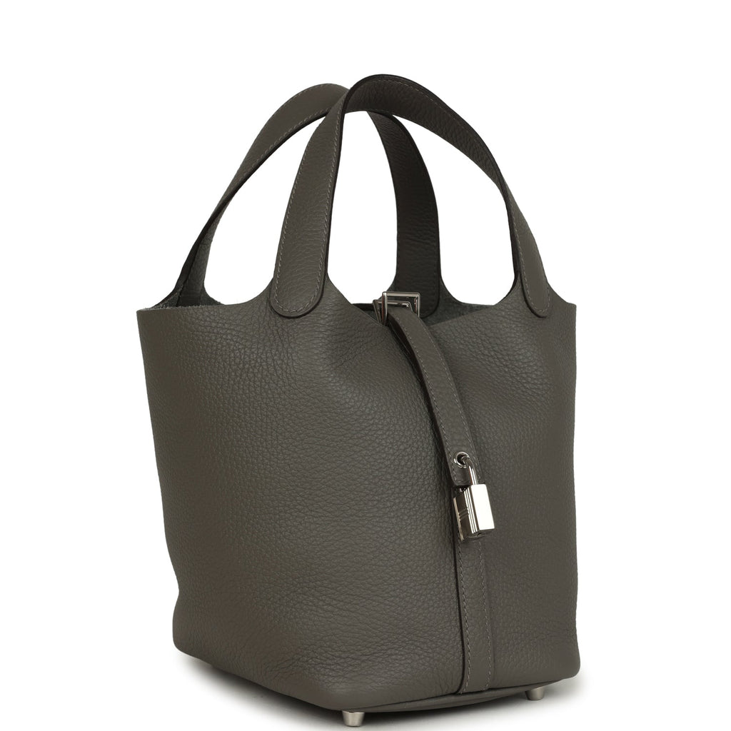 Hermes Picotin Lock 18 Gris Meyer Palladium Hardware Bag