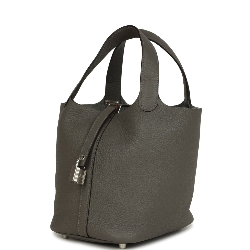 Hermes Picotin Lock 18 Gris Meyer Palladium Hardware Bag