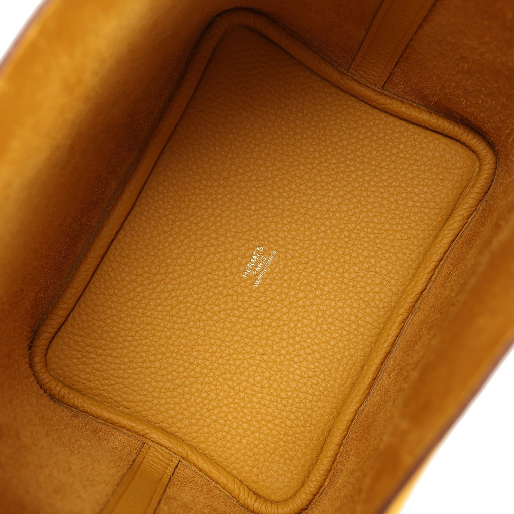 Hermes Picotin Lock 18 Jaune Ambre Clemence Gold Hardware Bag