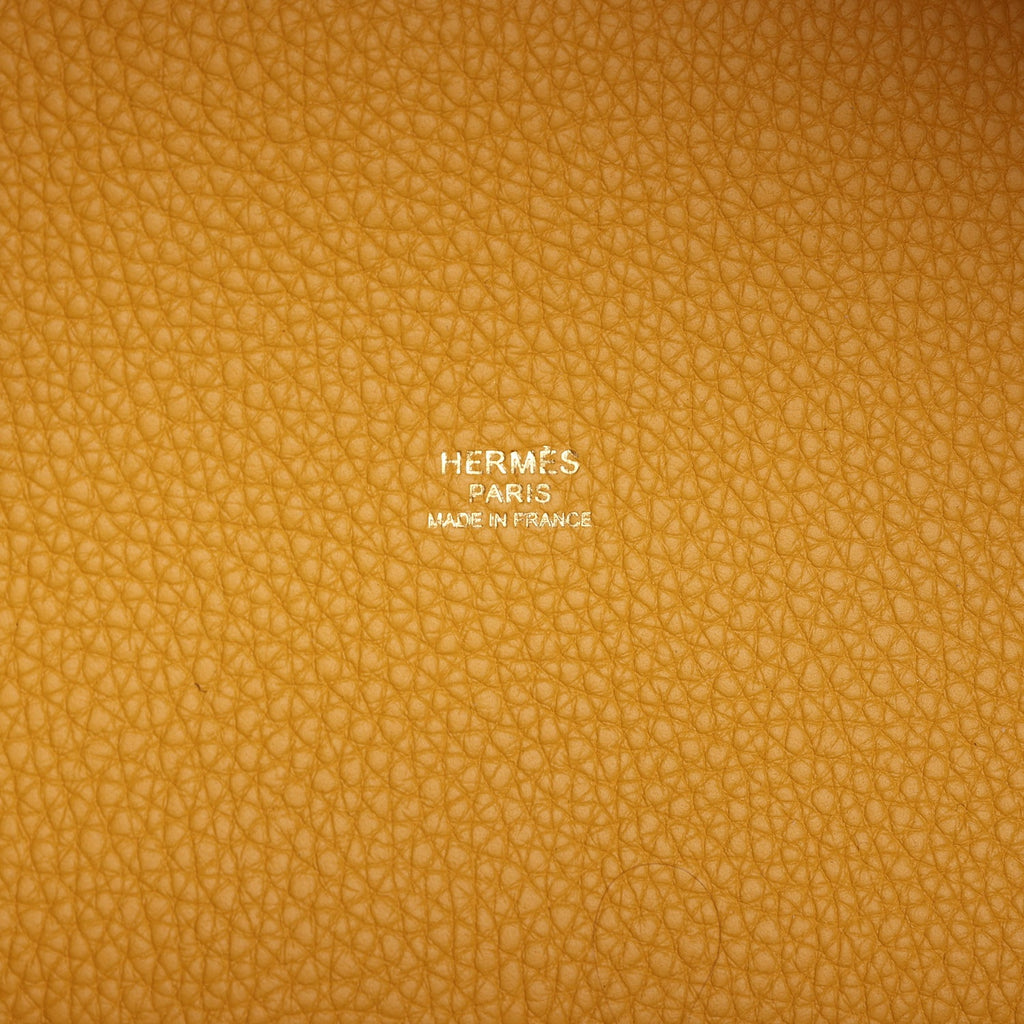 Hermes Picotin Lock 18 Jaune Ambre Clemence Gold Hardware Bag