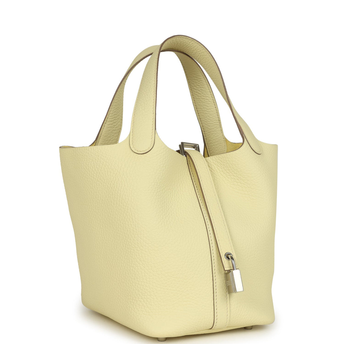 Hermes Picotin Lock 18 Jaune Milton Clemence Palladium Hardware Bag