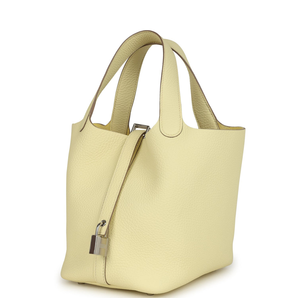 Hermes Picotin Lock 18 Jaune Milton Clemence Palladium Hardware Bag
